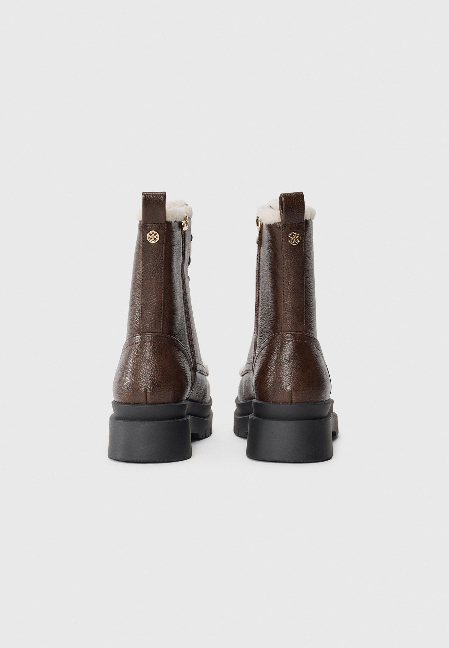  Lace-up Ankle Boots - Dark Brown