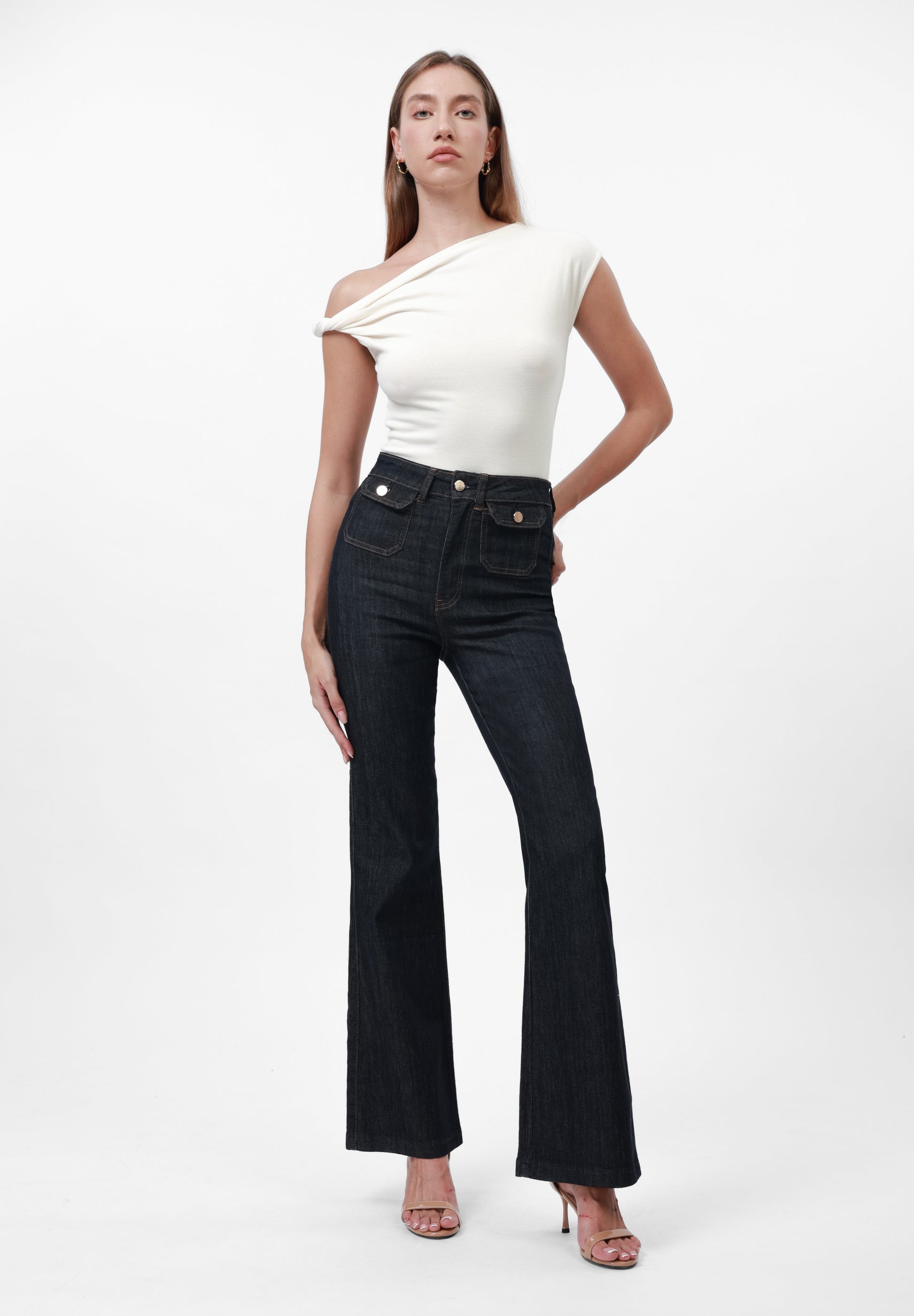  Flared Jeans - Raw Denim
