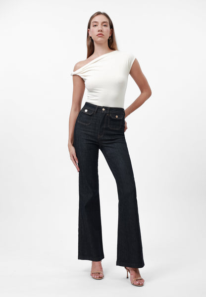  Flared Jeans - Raw Denim