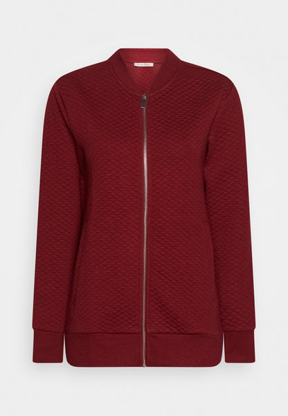 Anna Field Zip-Up Sweatshirt - Bordeaux