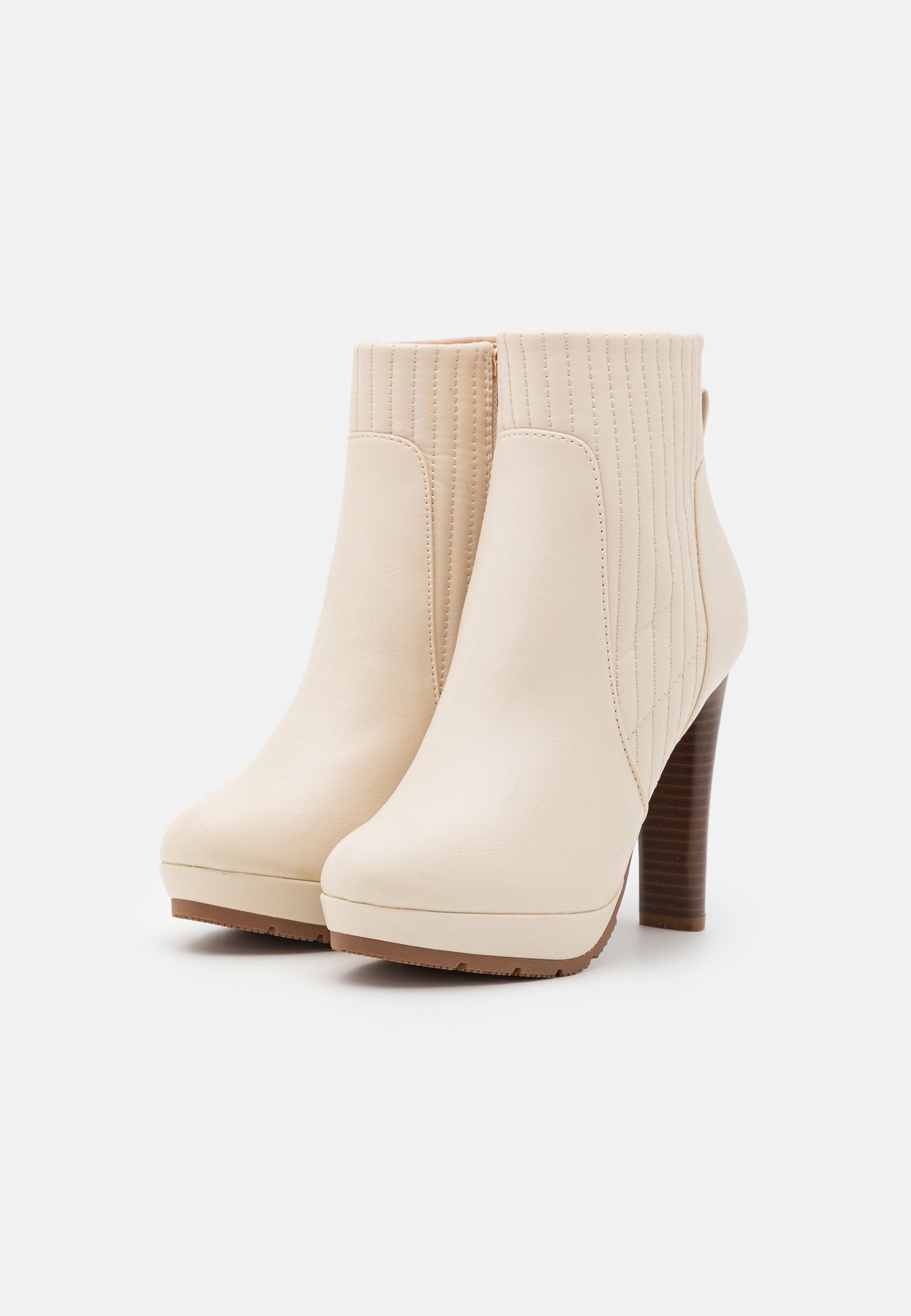 Anna Field Platform Ankle Boots - Offwhite