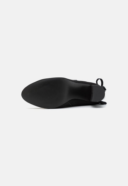  Leather - High Heeled Boots - Black