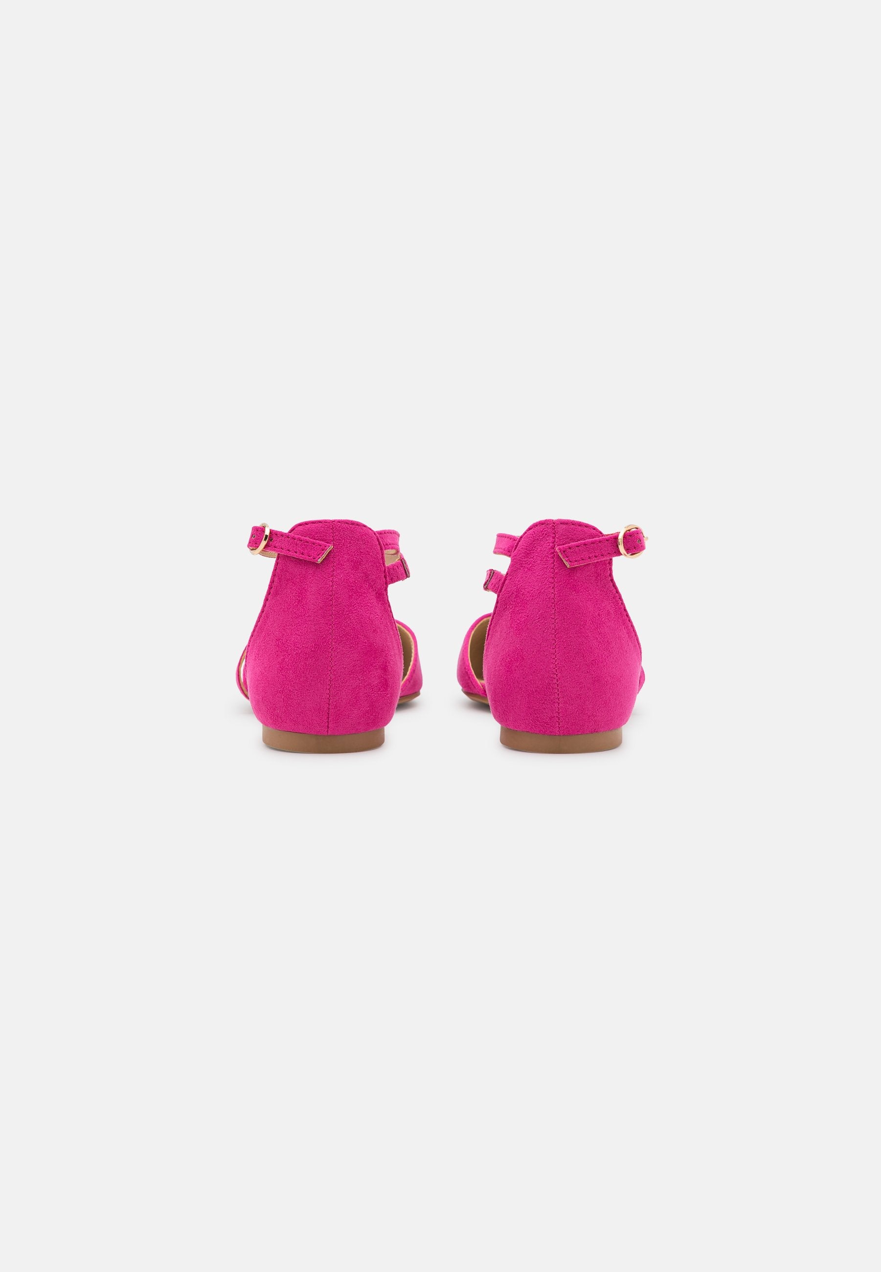  Ankle Strap Ballet Pumps - Pink