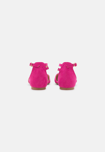  Ankle Strap Ballet Pumps - Pink