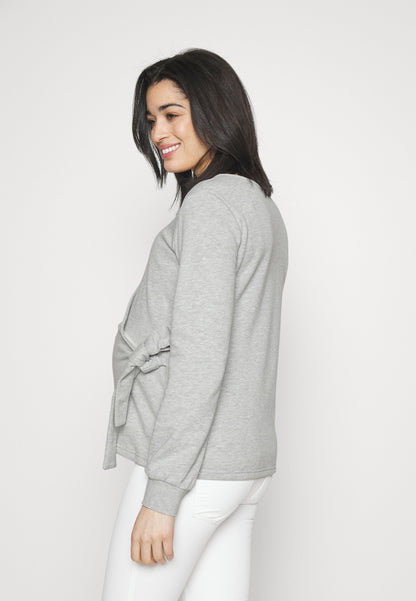  Zip-Up Sweatshirt - Mottled Light Grey