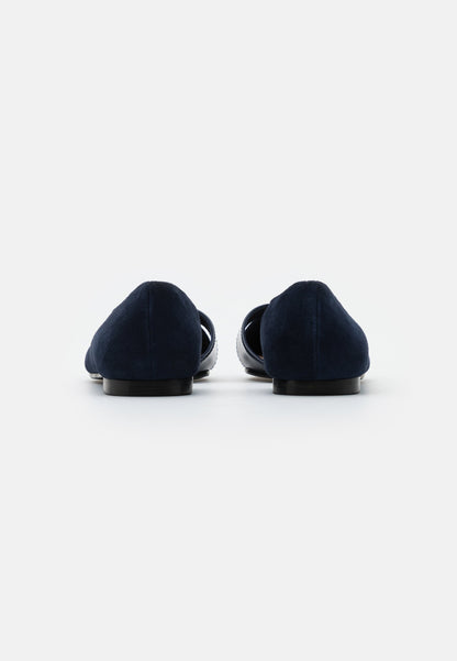 Anna Field Leather- Ballet Pumps - Dark Blue