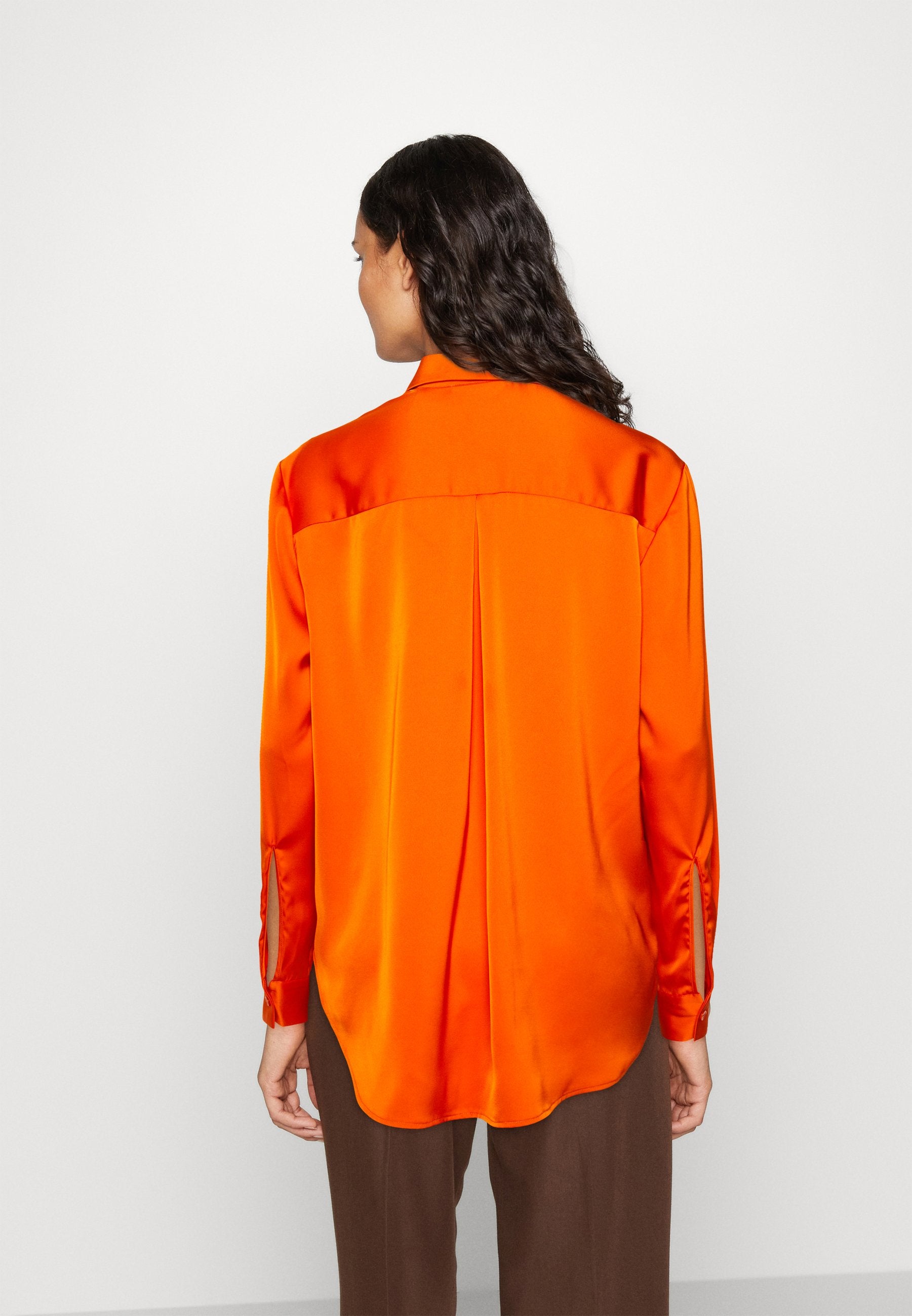 Anna Field Button-Down Blouse - Orange