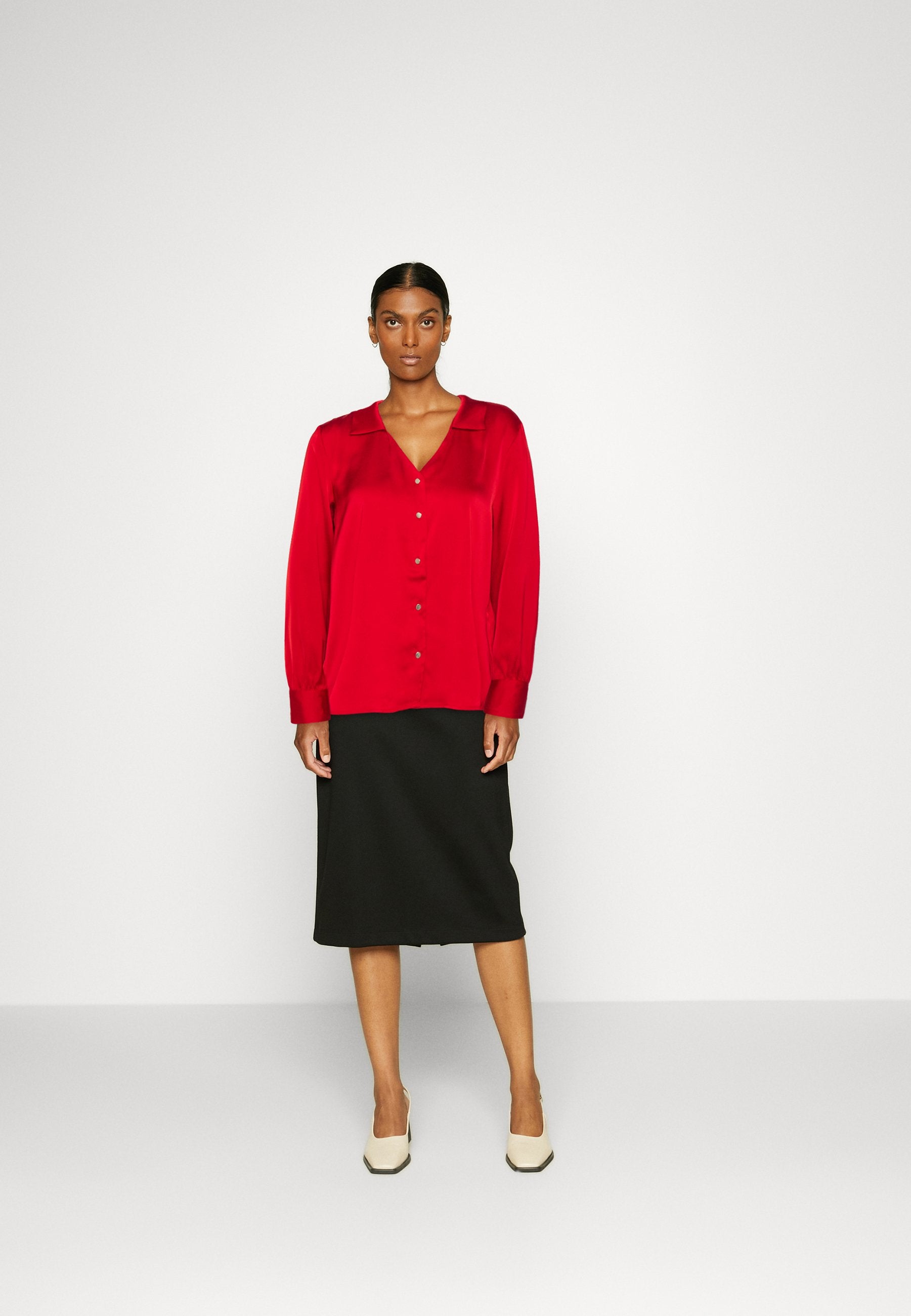 Anna Field Button-Down Blouse - Button-Down Blouse