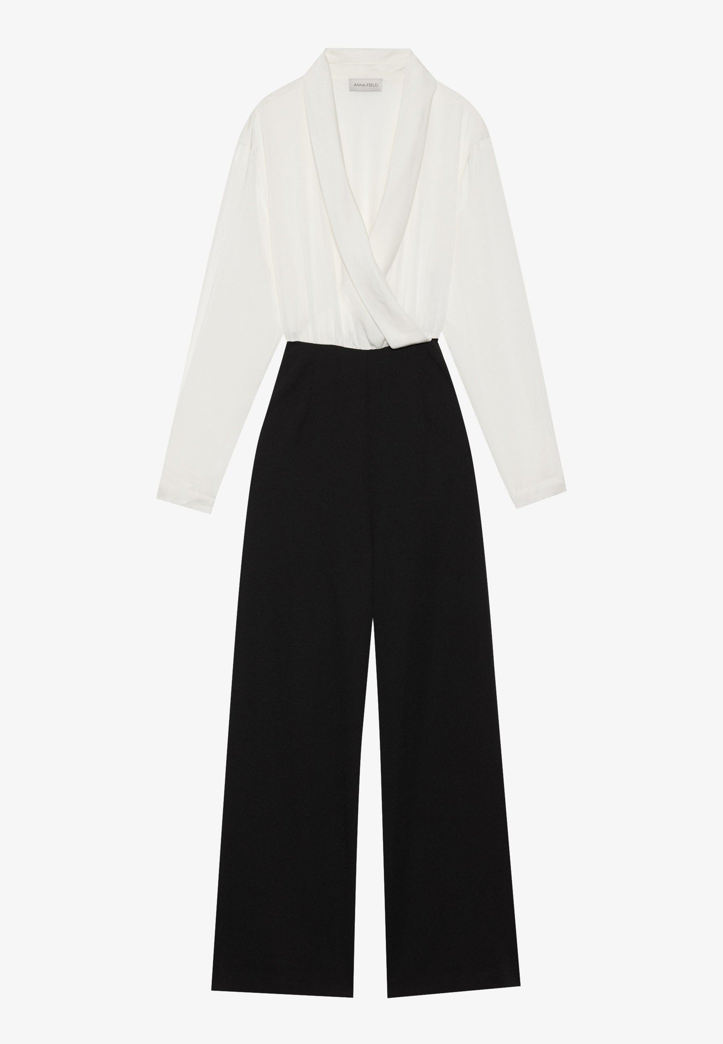 Anna Field Jumpsuit - Offwhite/black