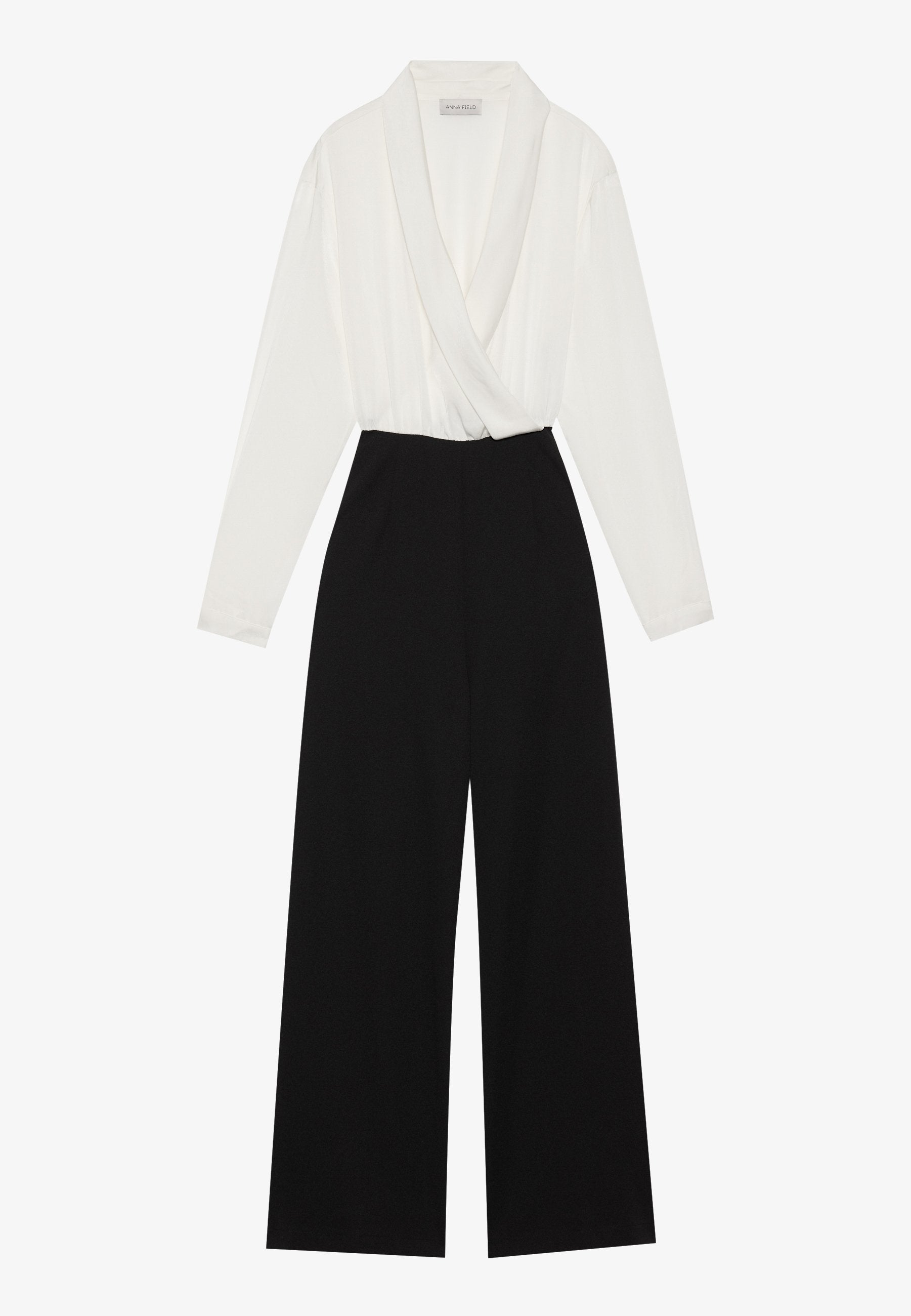 Anna Field Jumpsuit - Offwhite/black