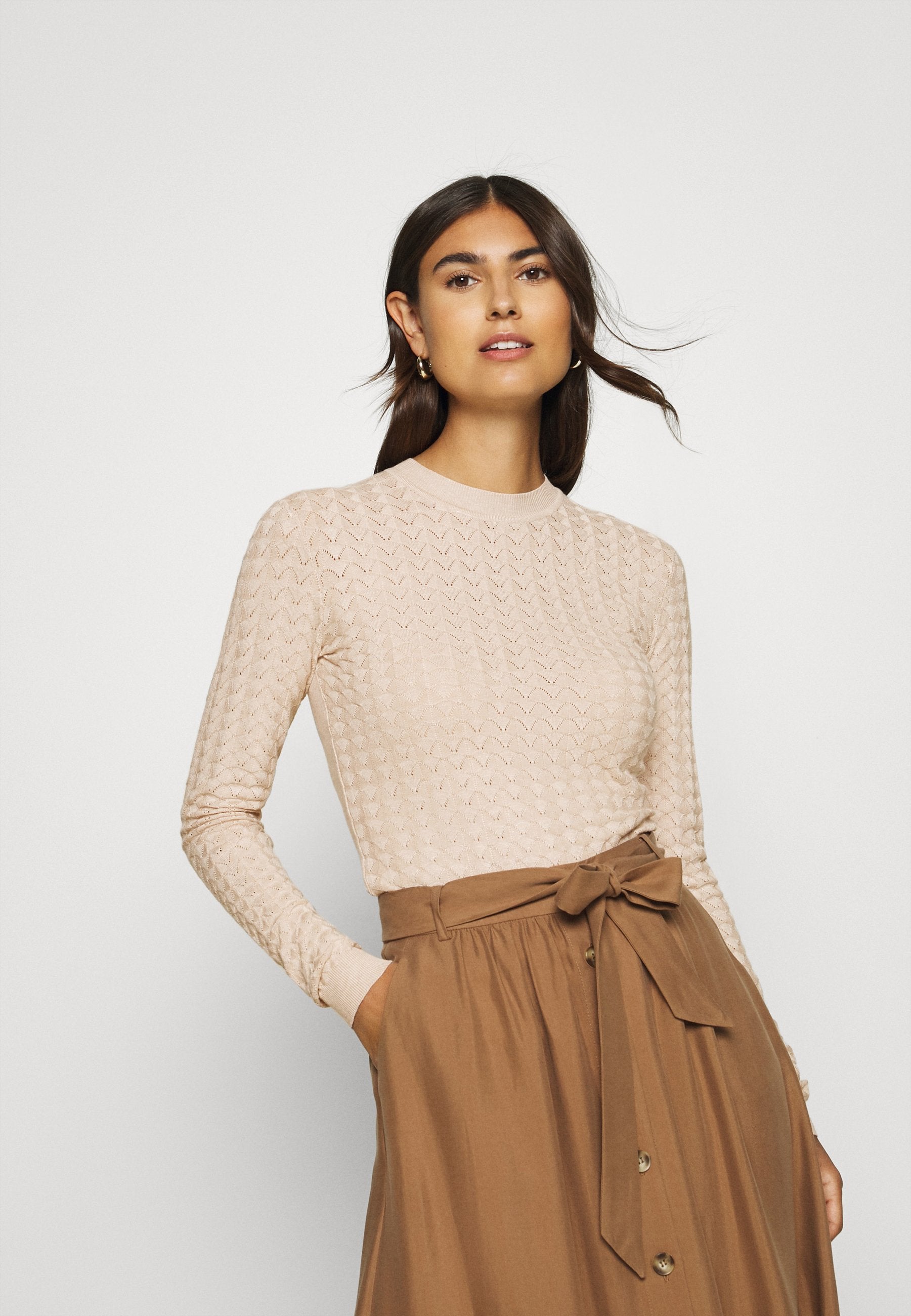 Anna Field Jumper - Light Tan Melange