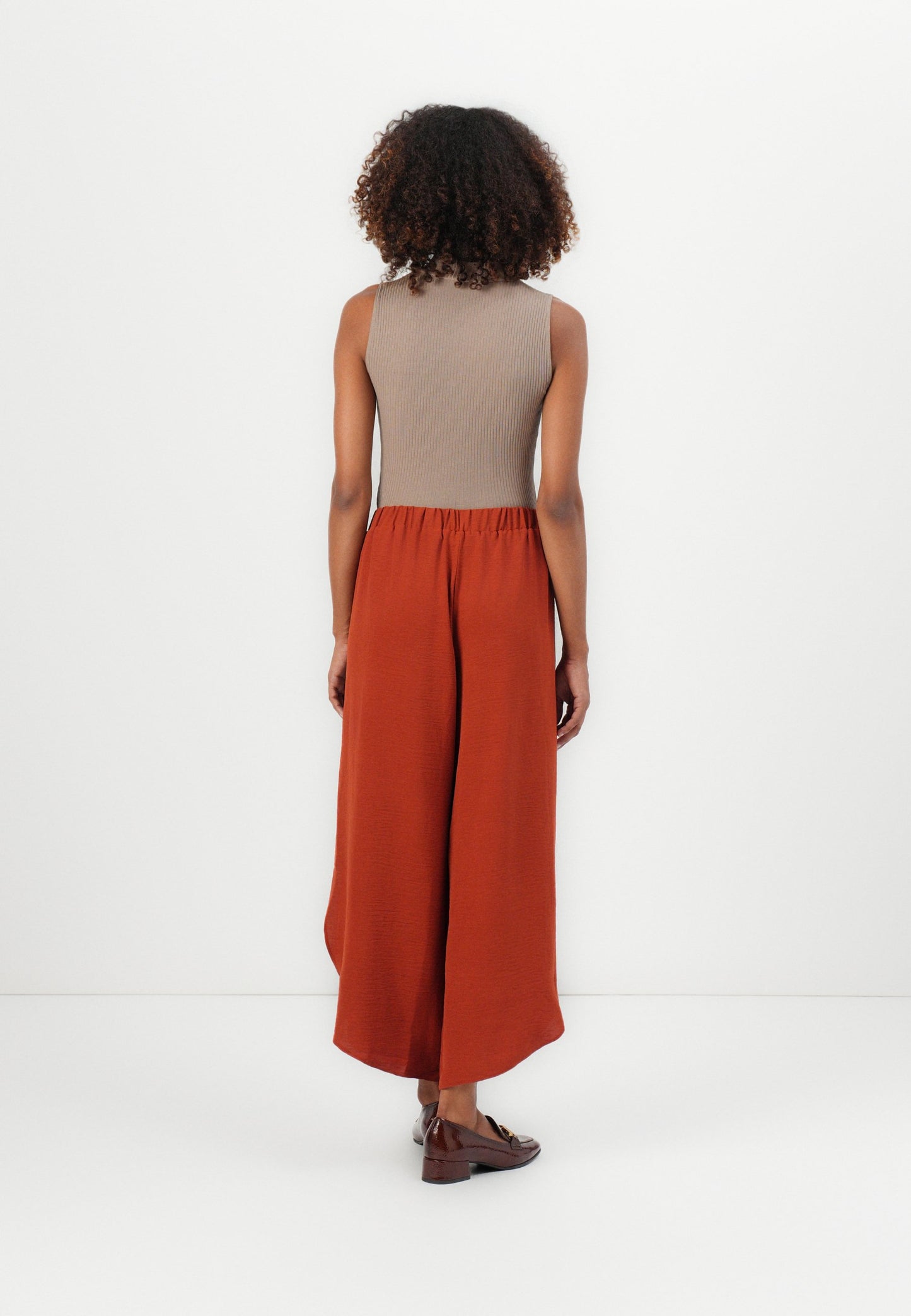 Anna Field SUMMER CULOTTE OPEN HEM - Trousers - Bordeaux