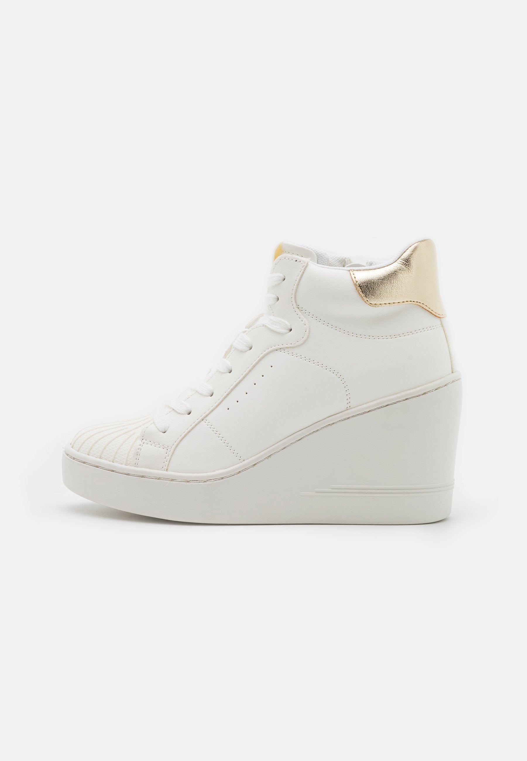Anna Field High-Top Trainers - White/Gold