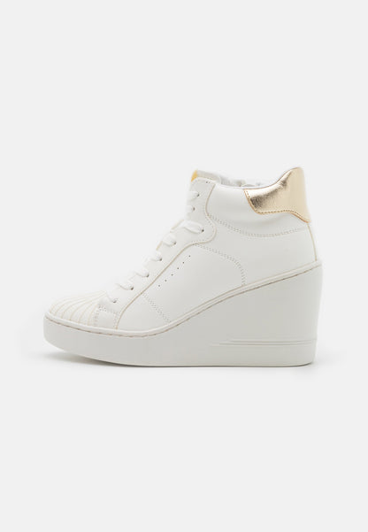 Anna Field High-Top Trainers - White/Gold
