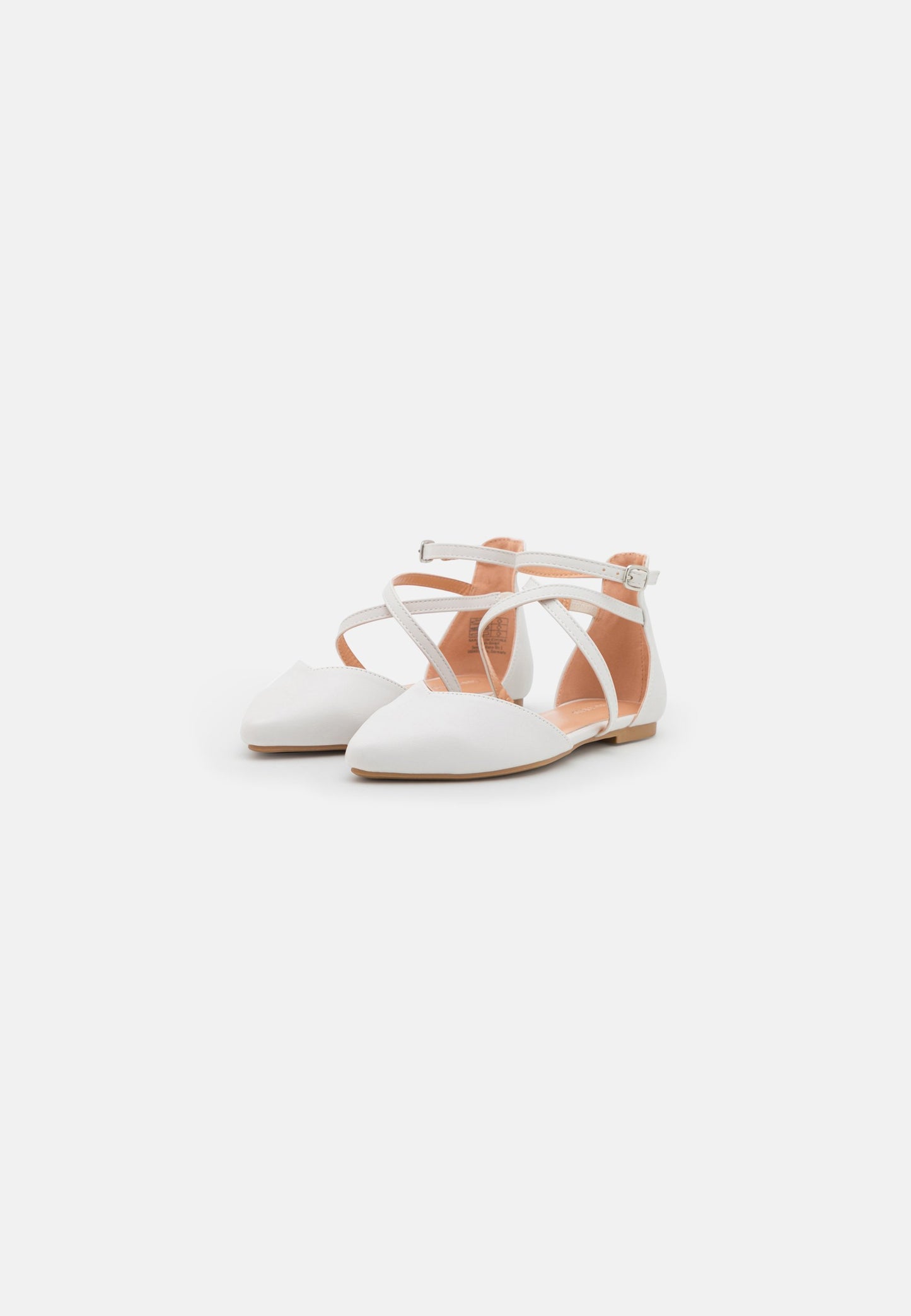 Anna Field Ankle Strap Ballet Pumps - White