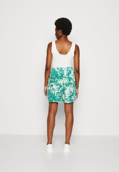 Anna Field Shorts - Green/Off White