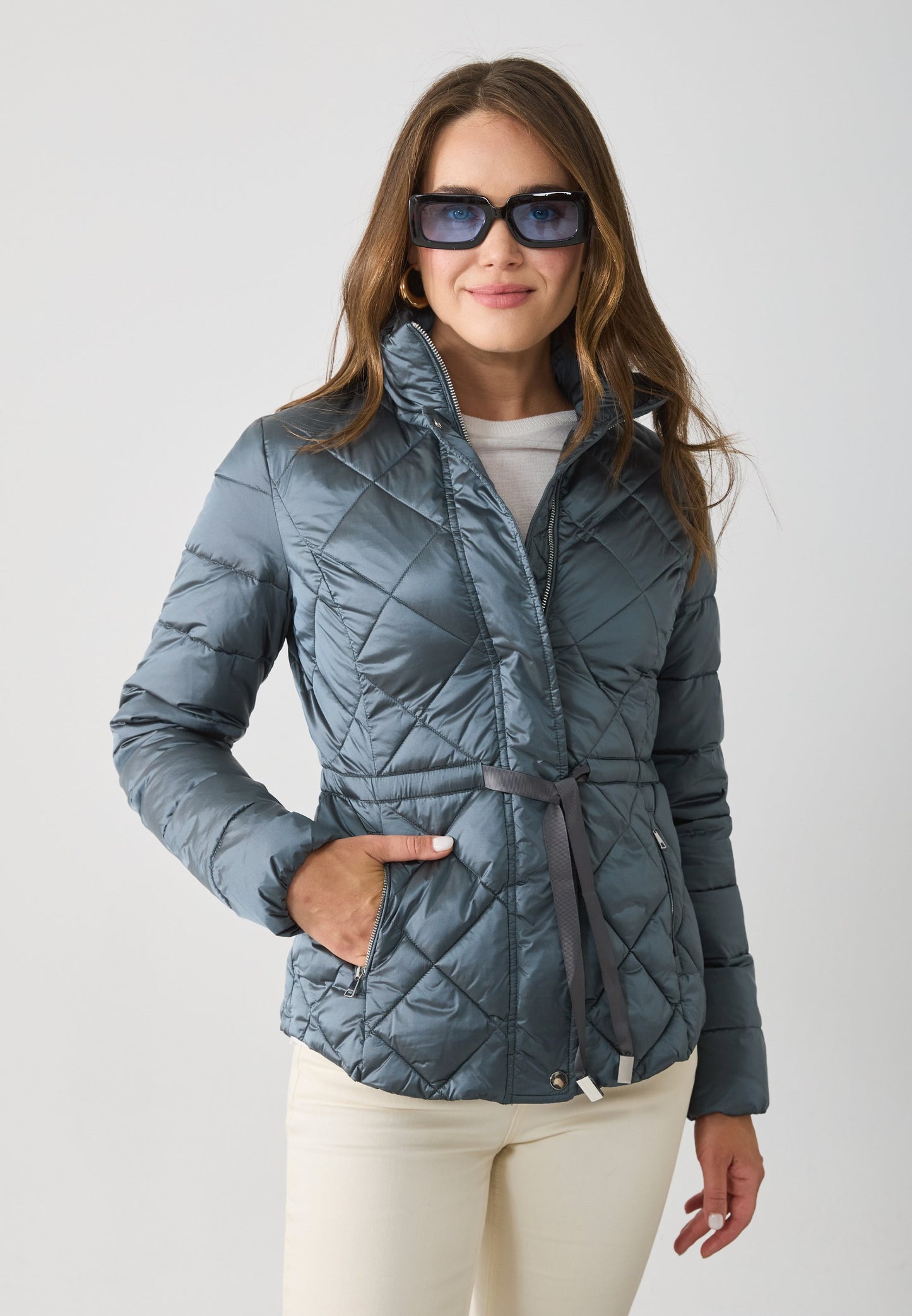 Anna Field Light Jacket - Blue Grey