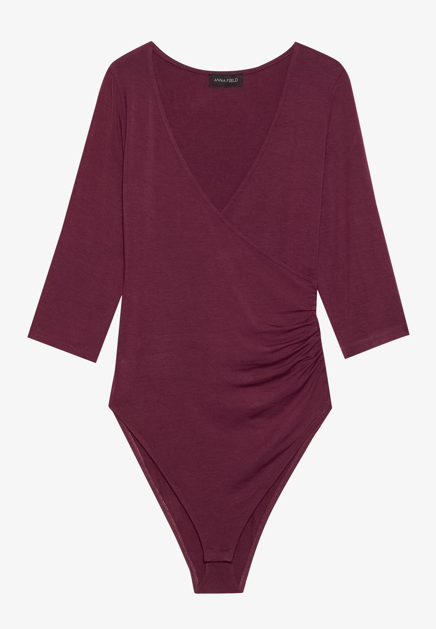 Anna Field WRAP BODYSUIT - Long Sleeved Top - Fig