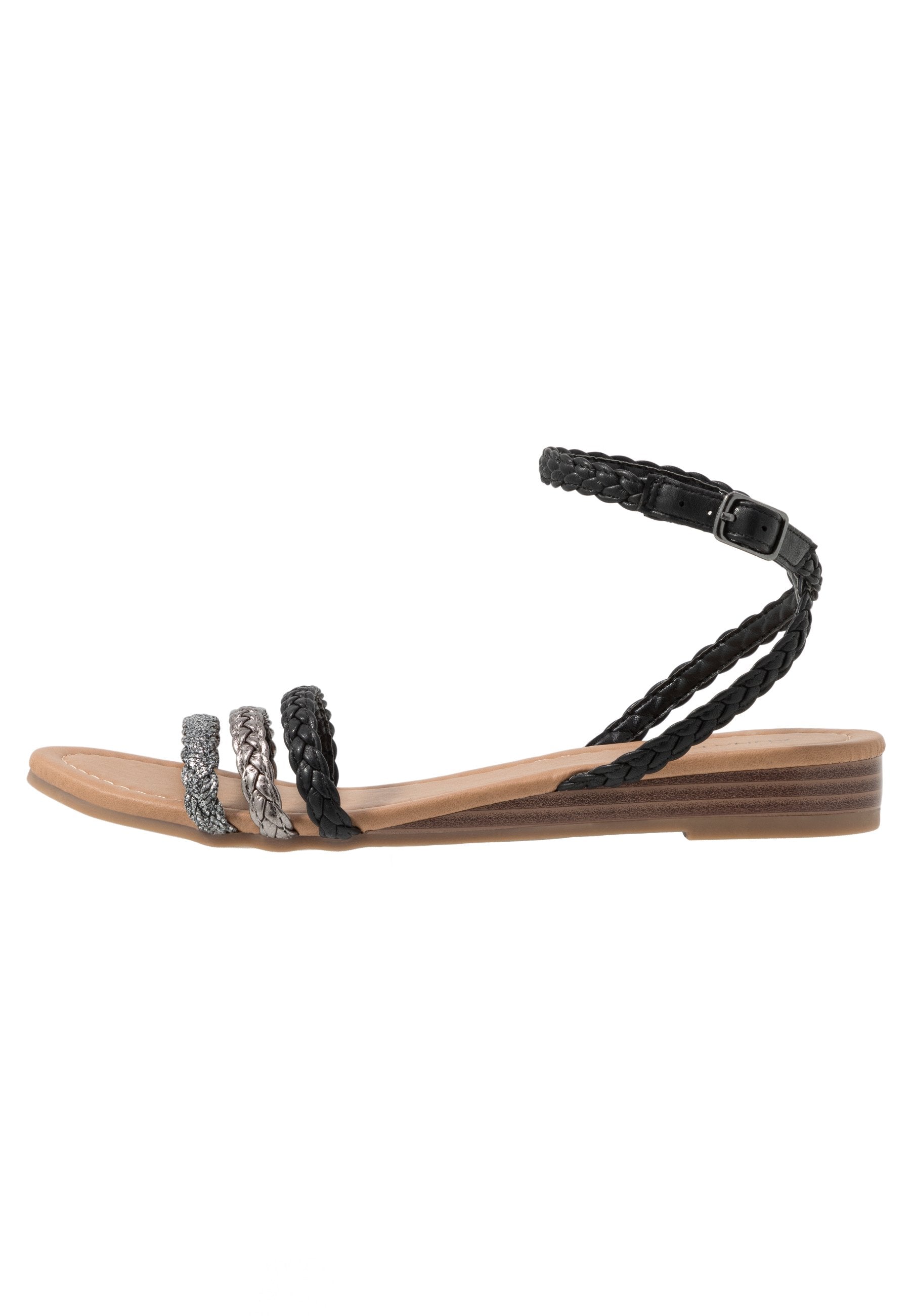 Anna Field Sandals - Black/Silver