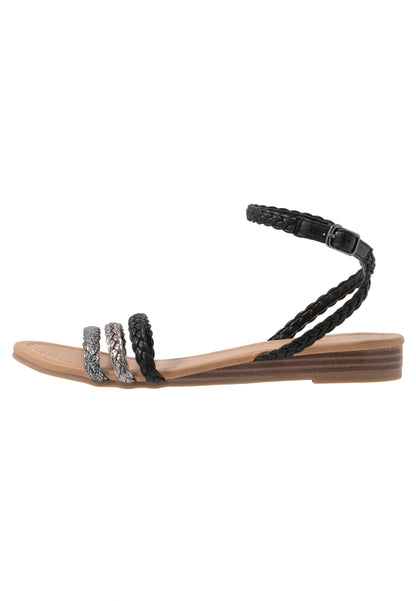 Anna Field Sandals - Black/Silver
