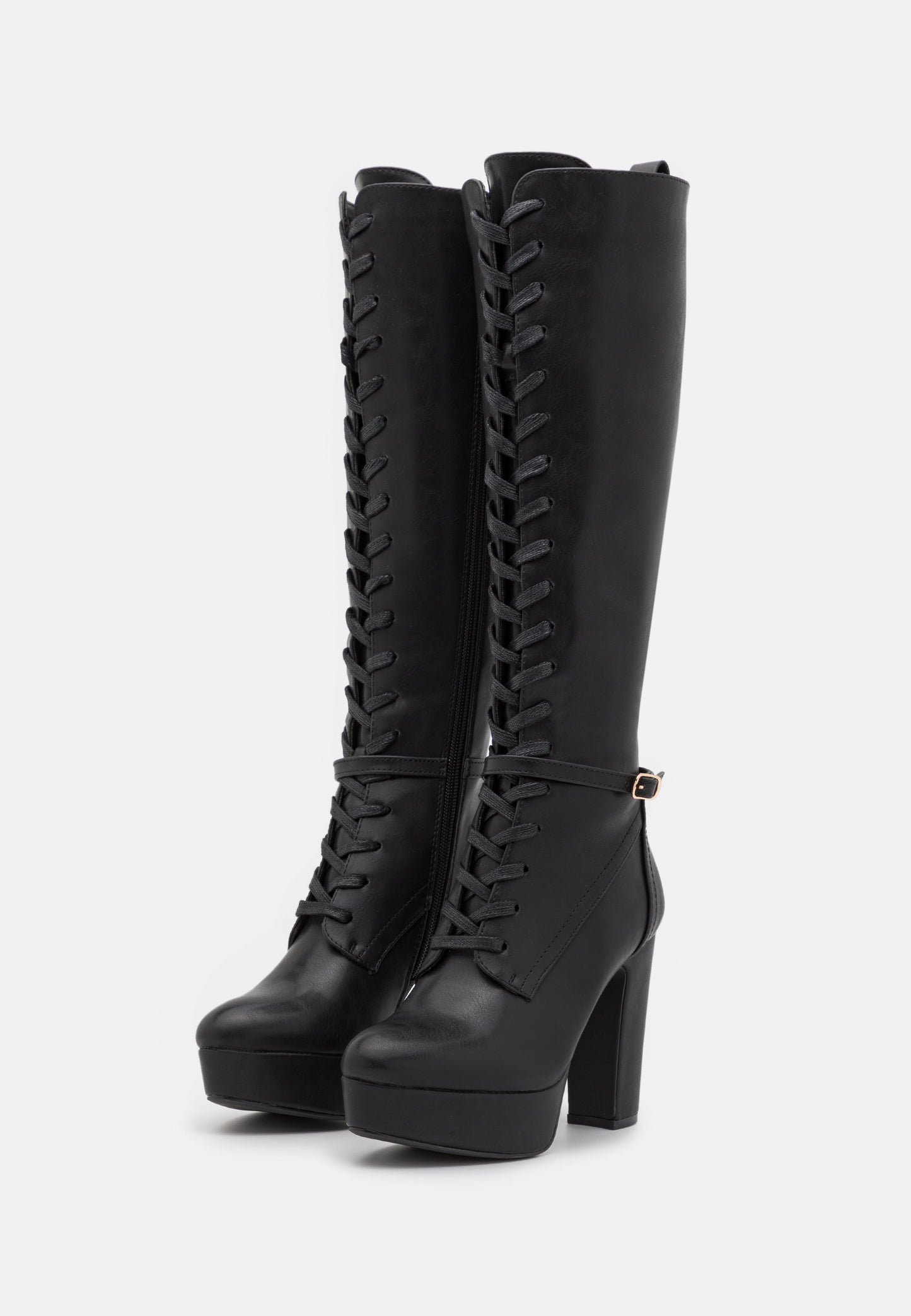Anna Field Lace-Up Boots - Black