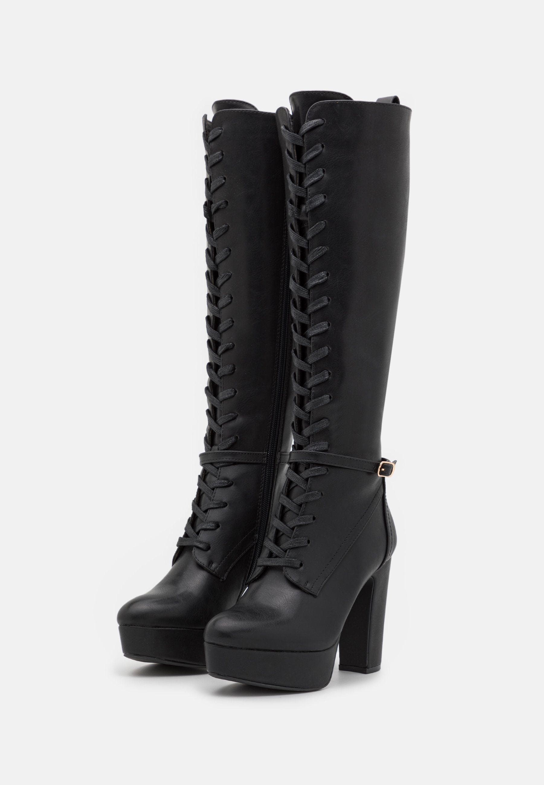 Anna Field Lace-Up Boots - Black