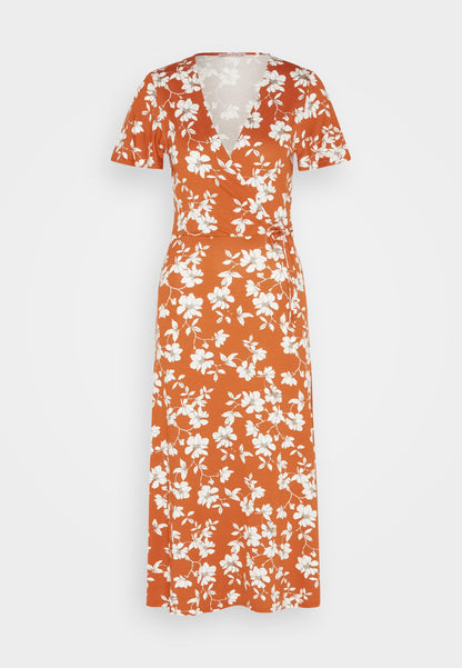 Anna Field Jersey Dress - Brown/White