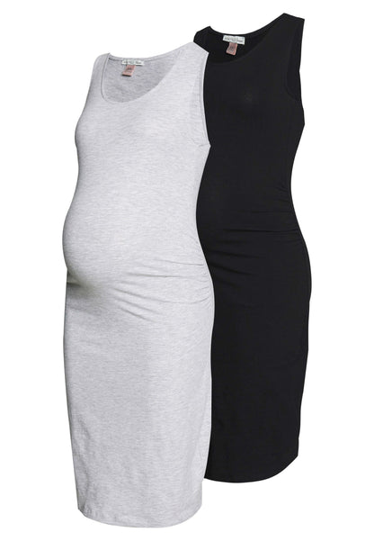  2 Pack - Shift Dress - Light Grey/Black