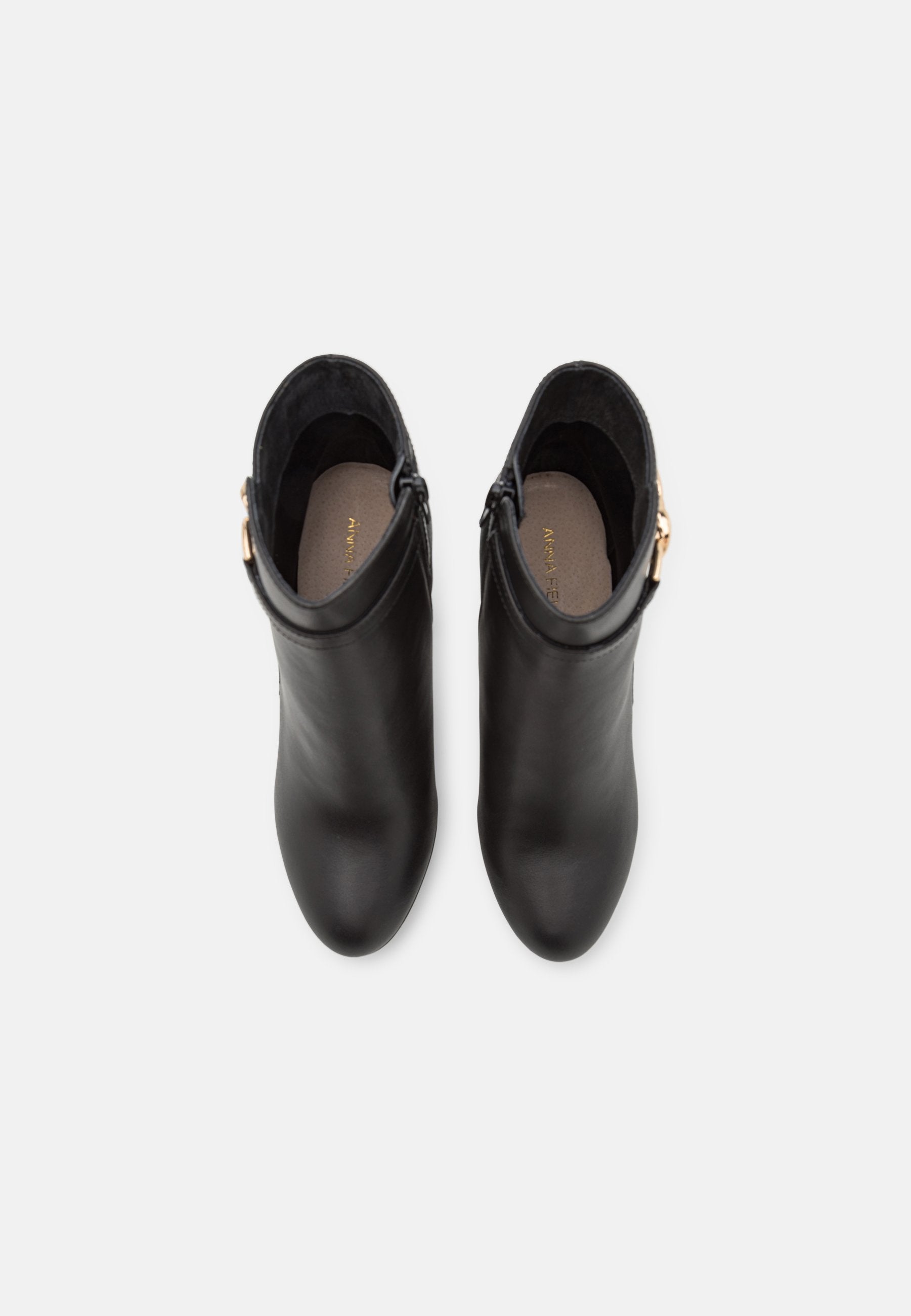 Anna Field Leather- Platform Ankle Boots - Black