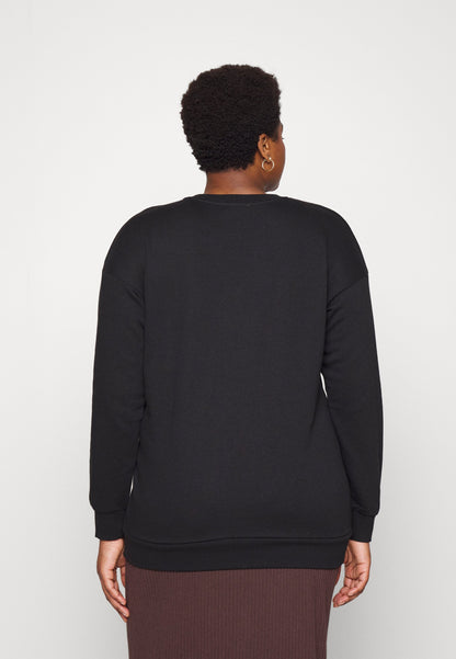  Cut Out Neck Fit - Sweatshirt -Black