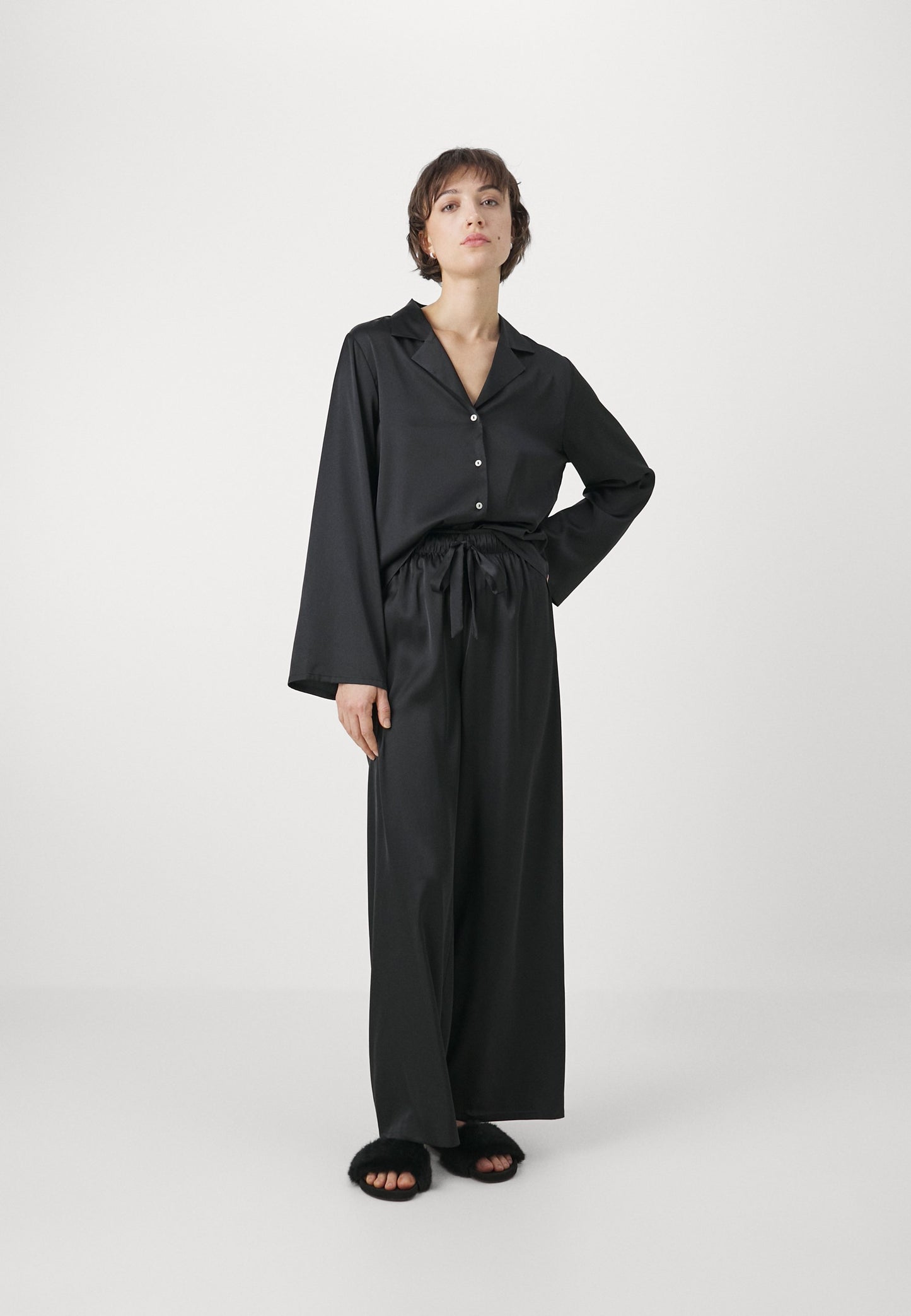 Anna Field WIDE LEG - Pyjama Set - Black