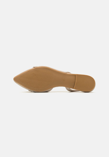 Anna Field Slingback Ballet Pumps - Beige