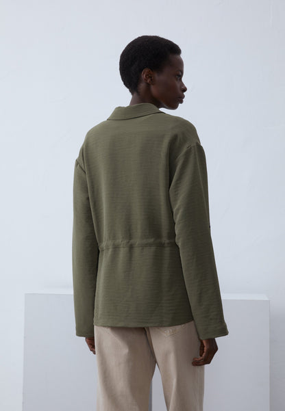 Anna Field Button-down Blouse - Olive