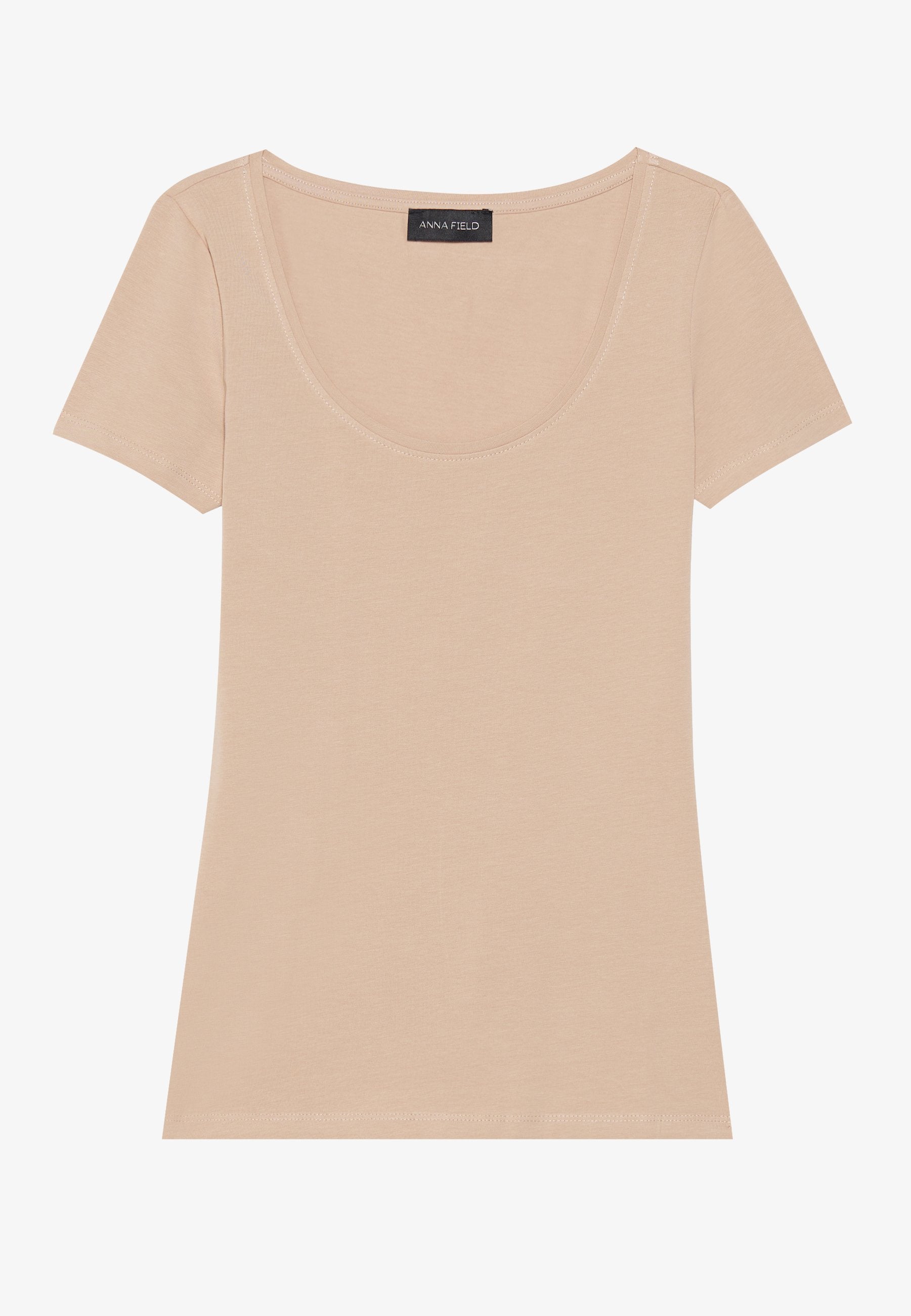 Anna Field 5 PACK - Basic T-shirt - Chocolate Torte/cub/warm Taupe/light Beige/egret