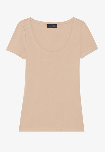 Anna Field 5 PACK - Basic T-shirt - Chocolate Torte/cub/warm Taupe/light Beige/egret