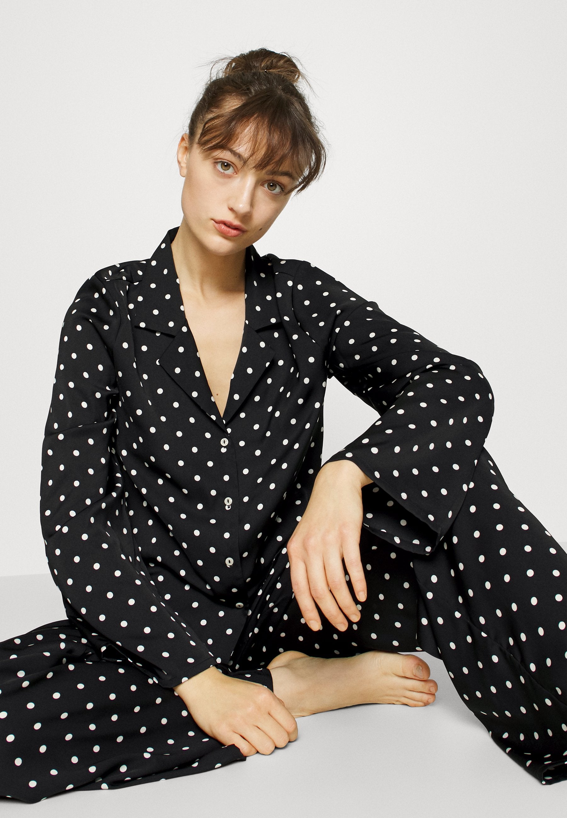 Anna Field Pyjama Set - Black/Off-White