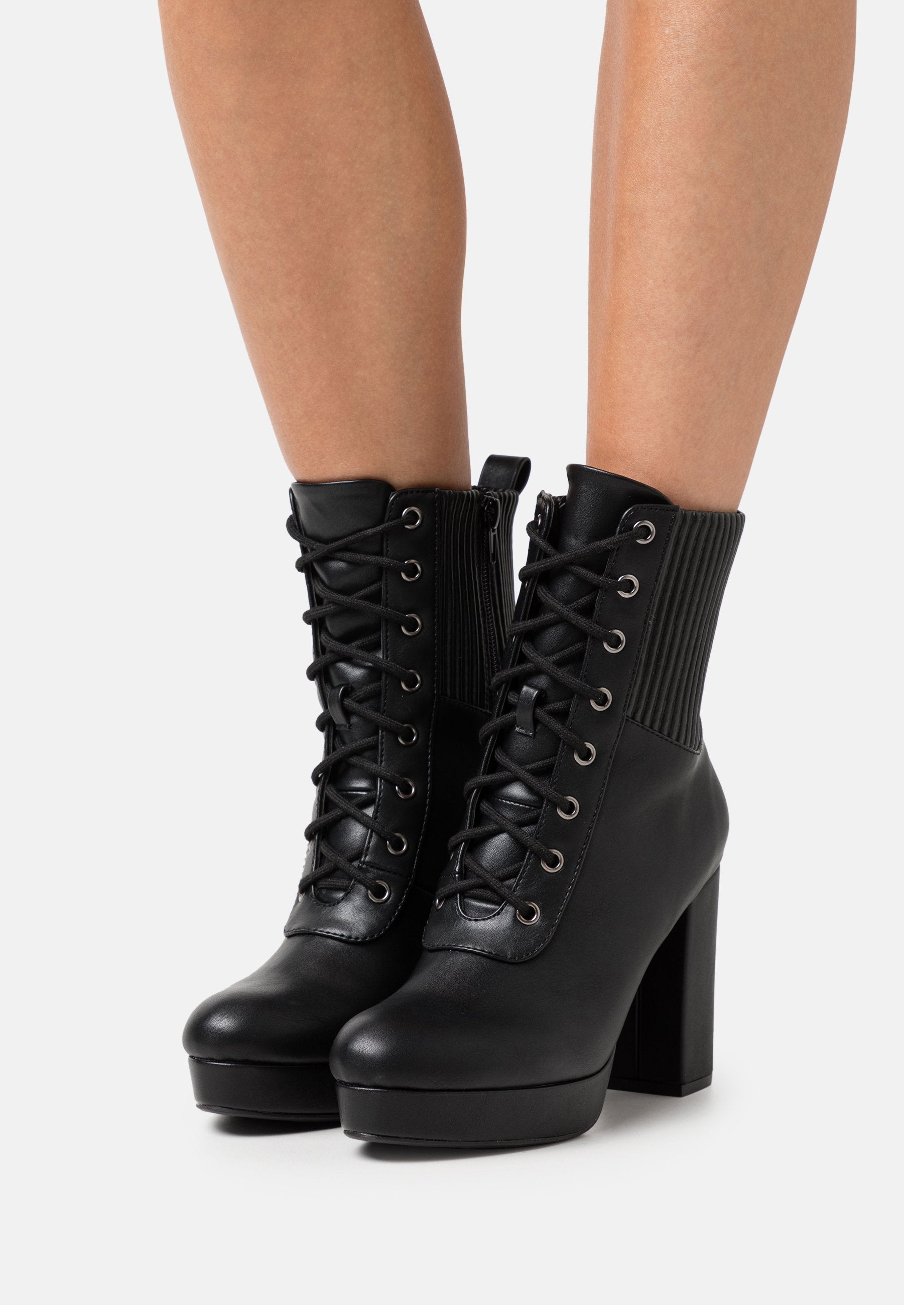 Anna Field High Heeled Ankle Boots - Black
