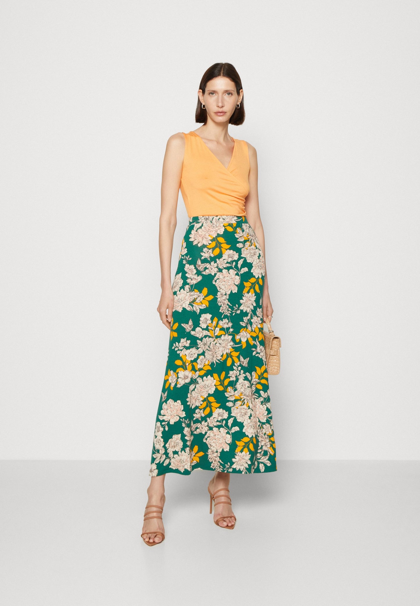 Anna Field Maxi Skirt - Dark Green/Multicoloured