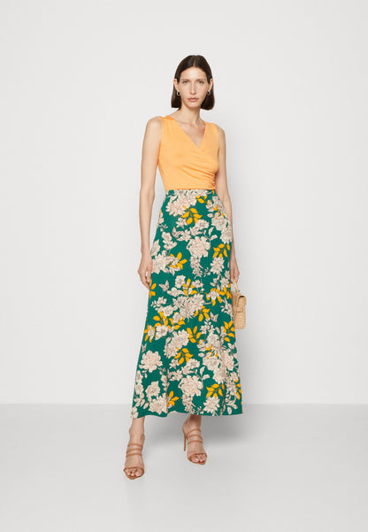 Anna Field Maxi Skirt - Dark Green/Multicoloured