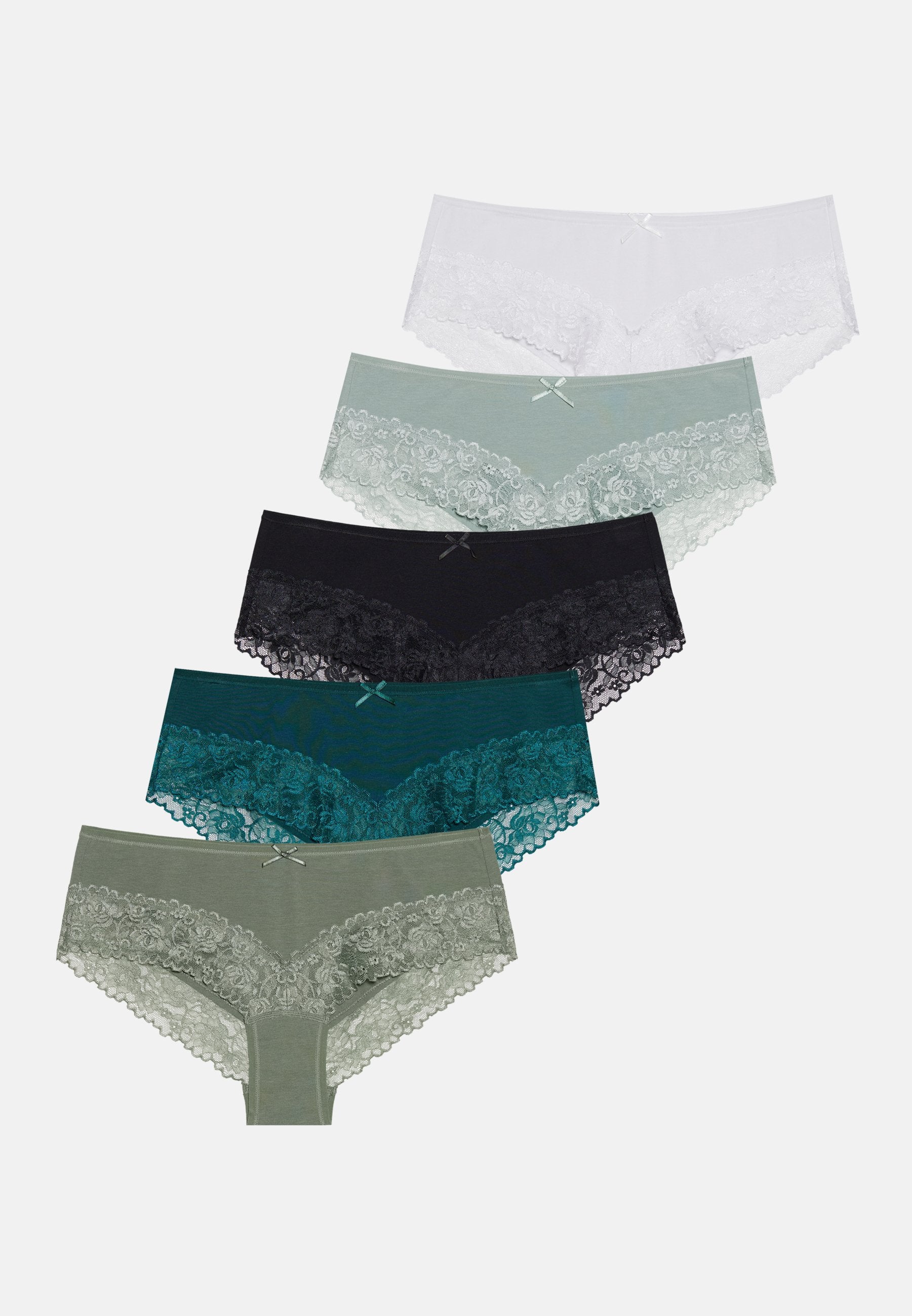 Anna Field 5 PACK - Briefs - Black/khaki/white