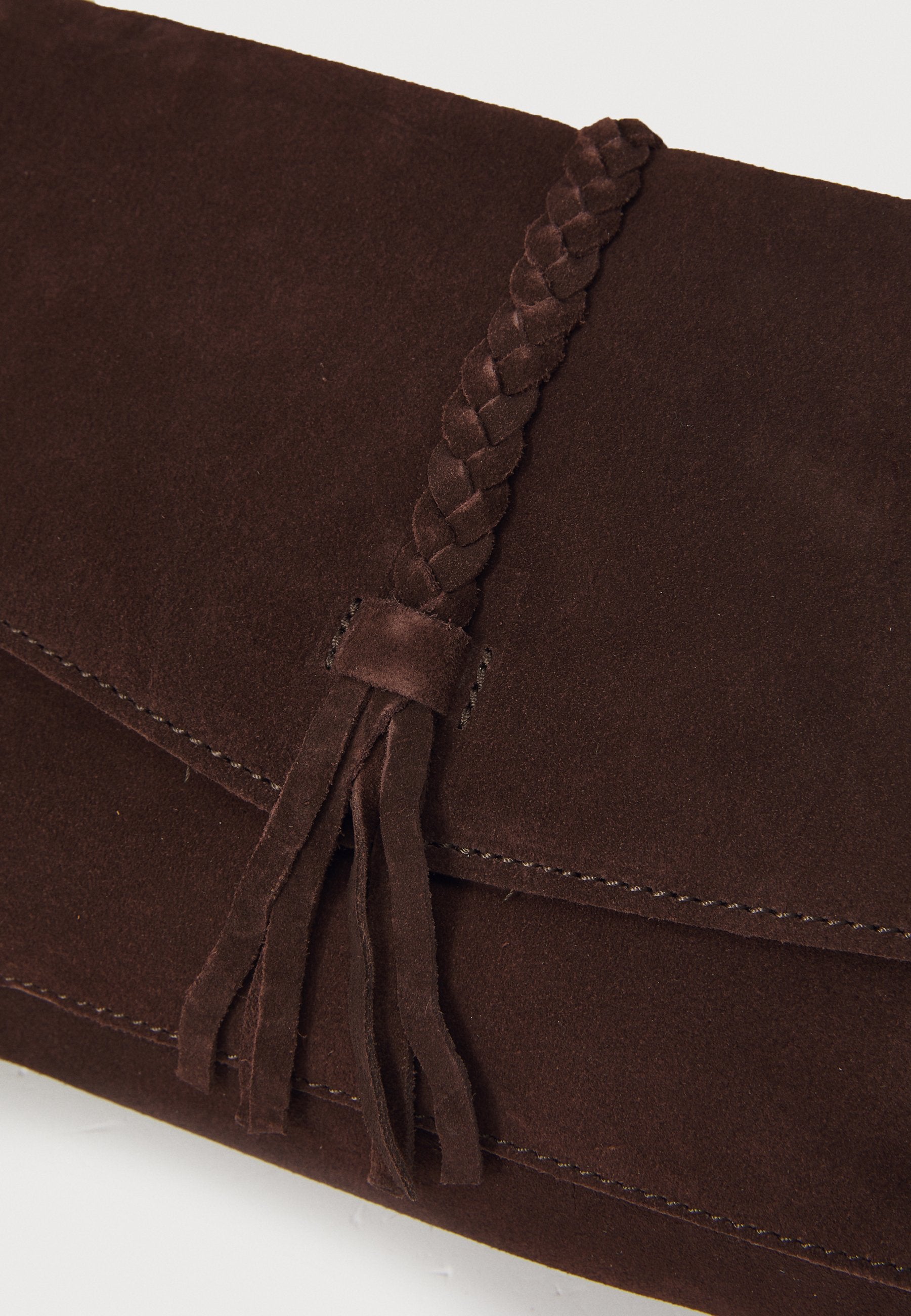 Anna Field LEATHER - Cross Body Bag - Chocolate Brown