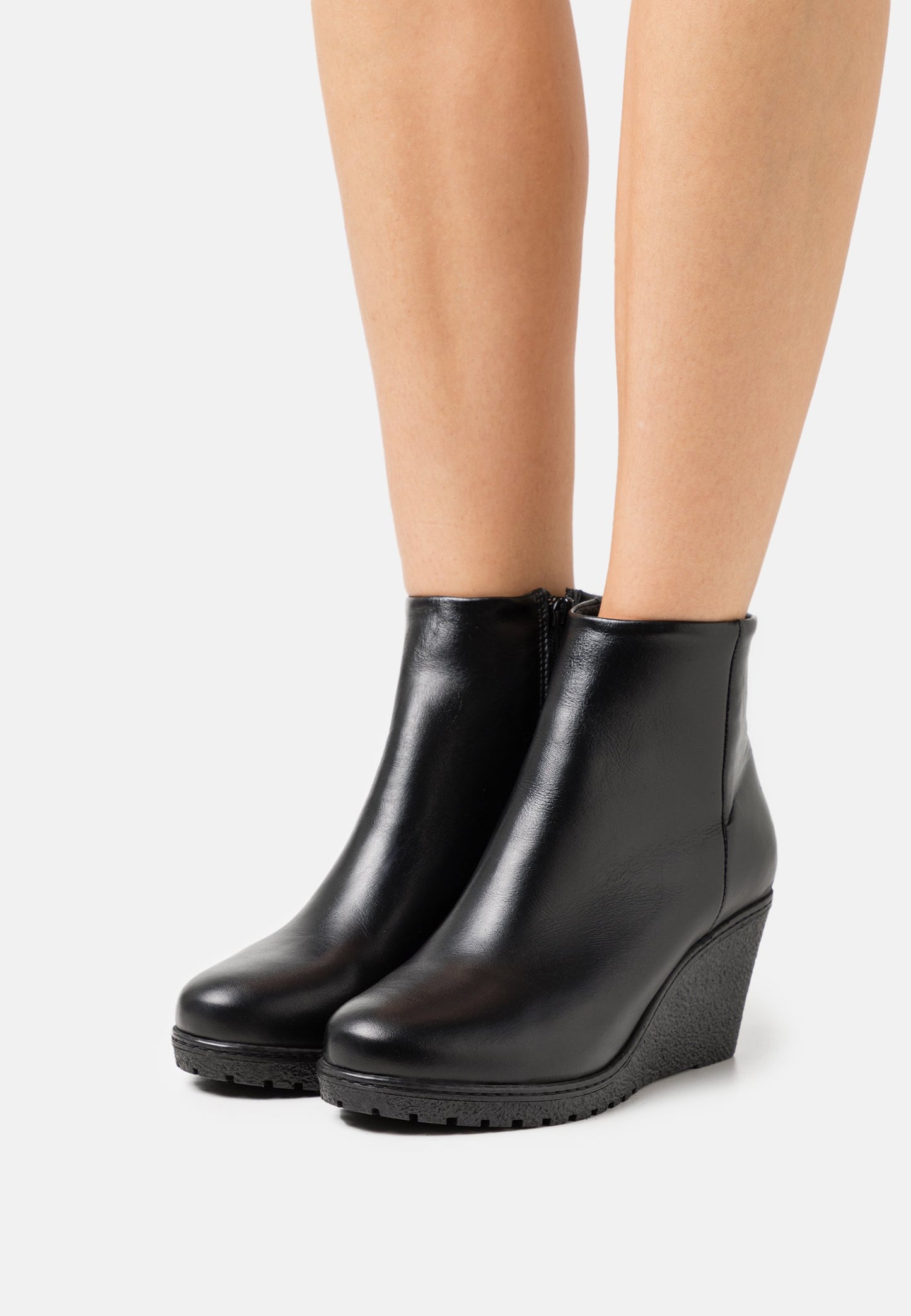 Anna Field Leather Winter Boot - Wedge Ankle Boots