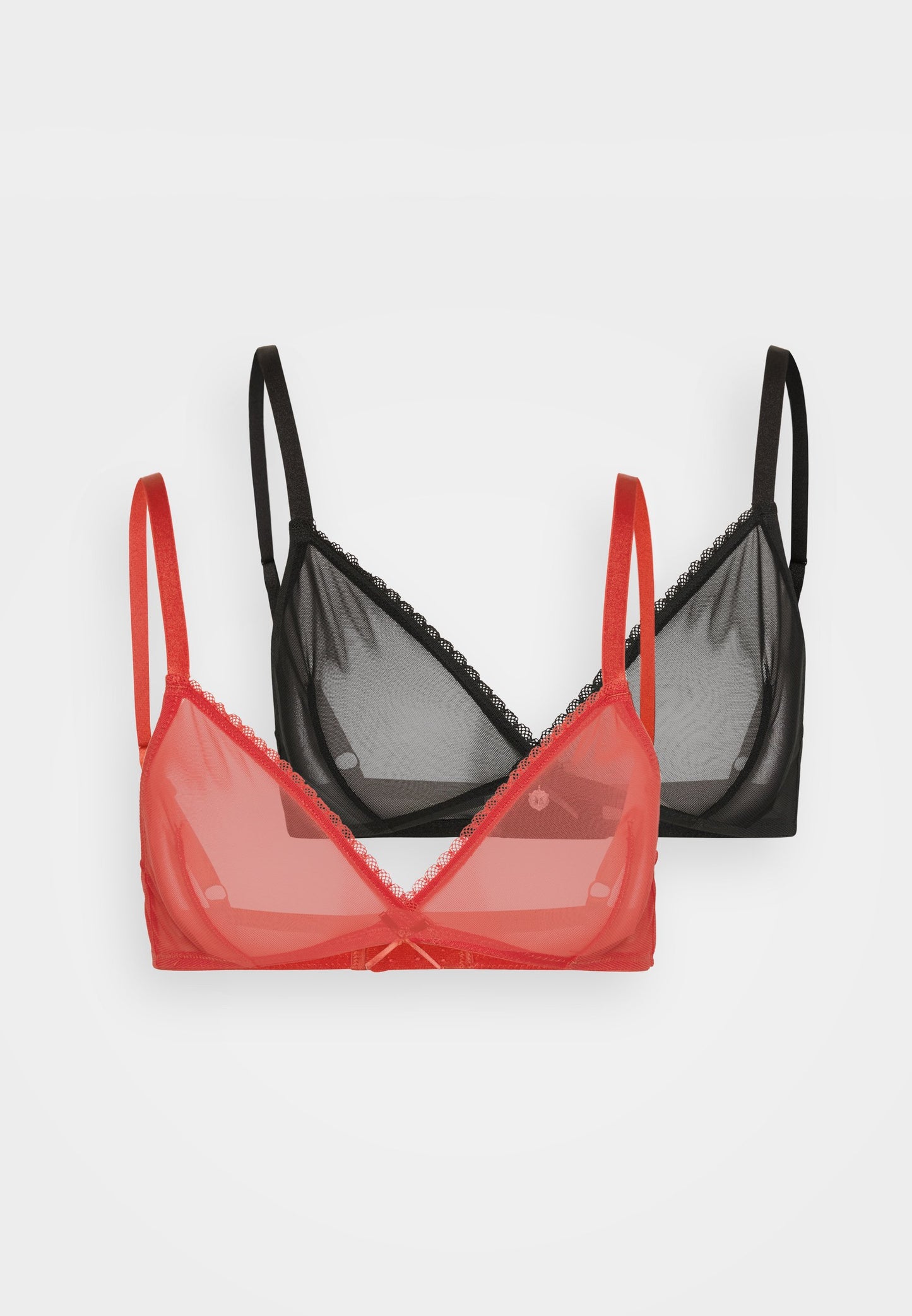 Anna Field 2 PACK - Triangle Bra - Black/red