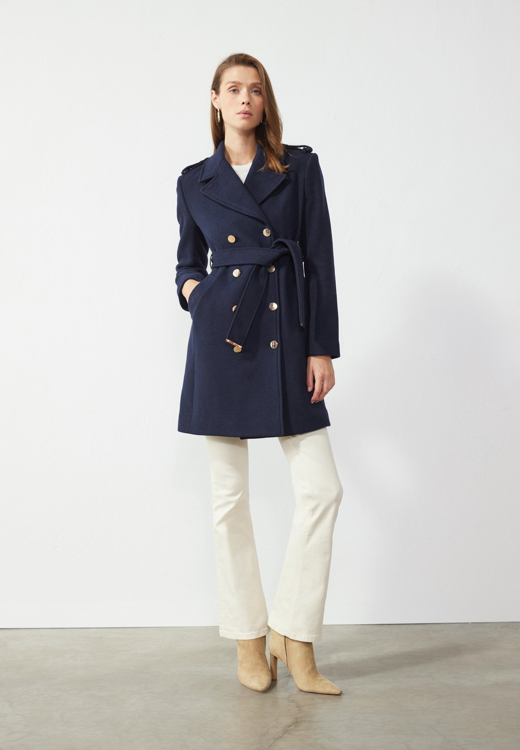 Anna Field Trenchcoat - Dark Blue
