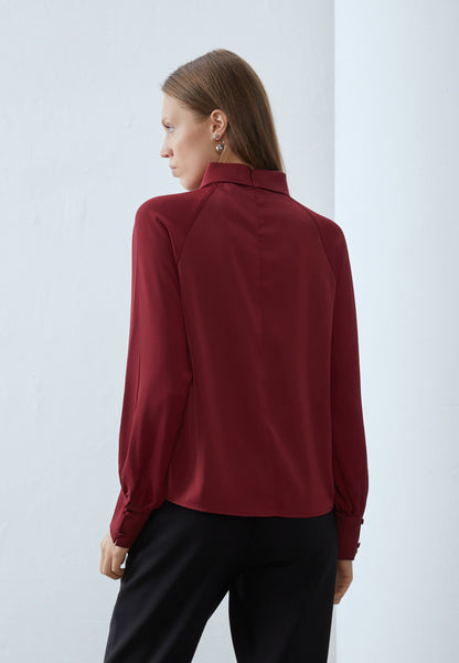 Anna Field Blouse - Dark Red