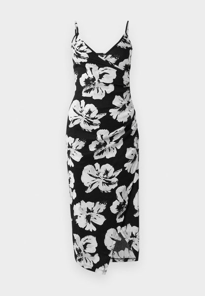 Anna Field DO NOT USE WRAP STRAPPY MIDI DRESS - Jersey Dress - Black/white