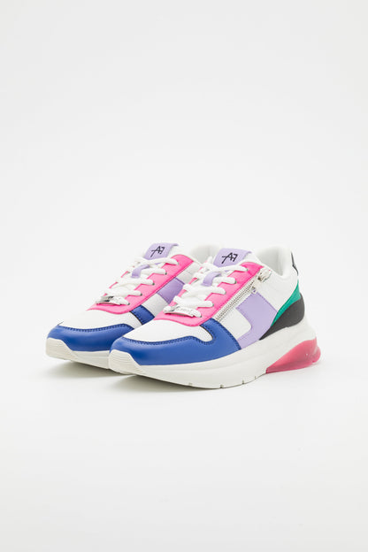 Anna Field Leather- Trainers - White/Multi-Coloured
