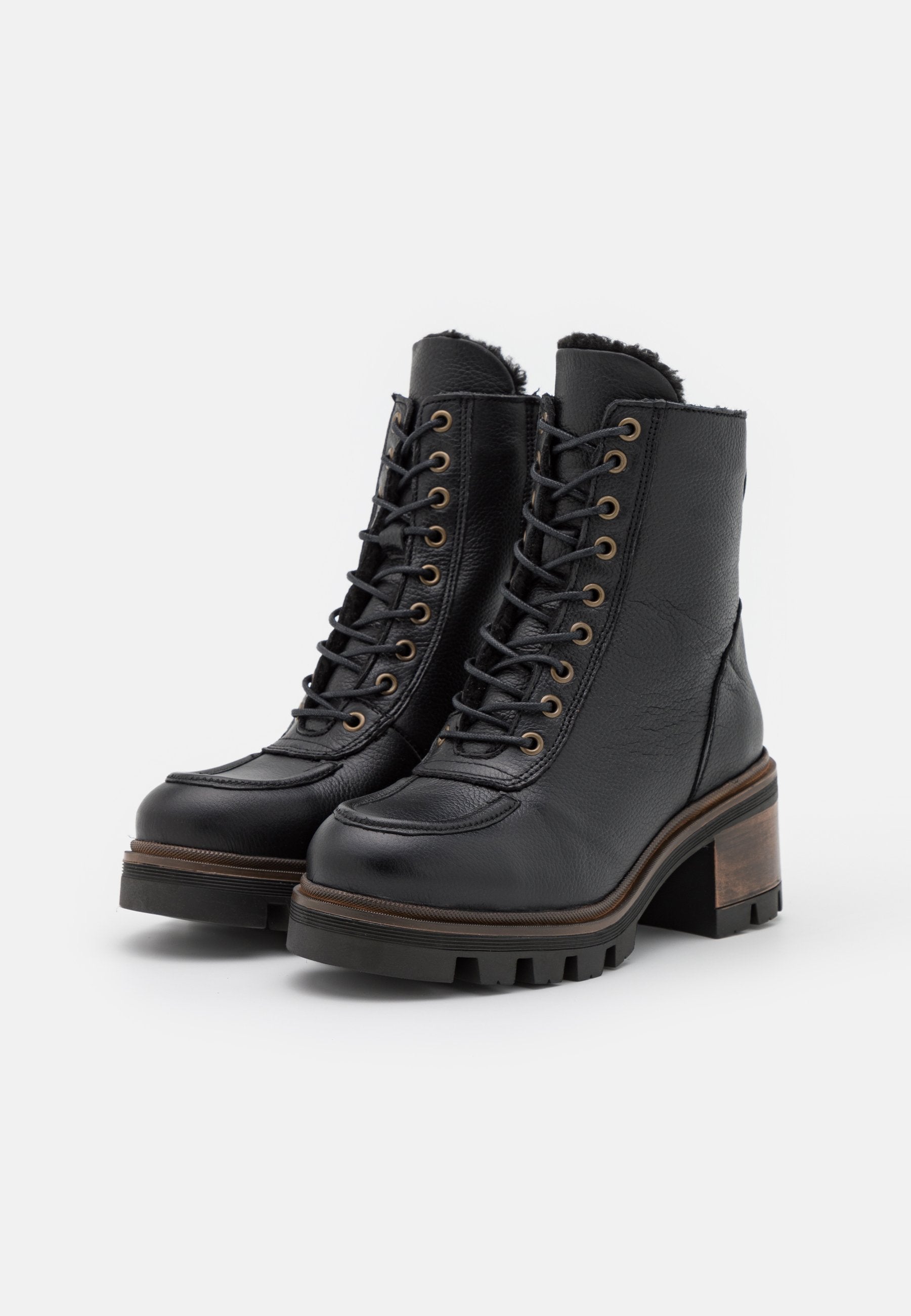 Anna Field Leather Winter Bootie - Platform Ankle Boots