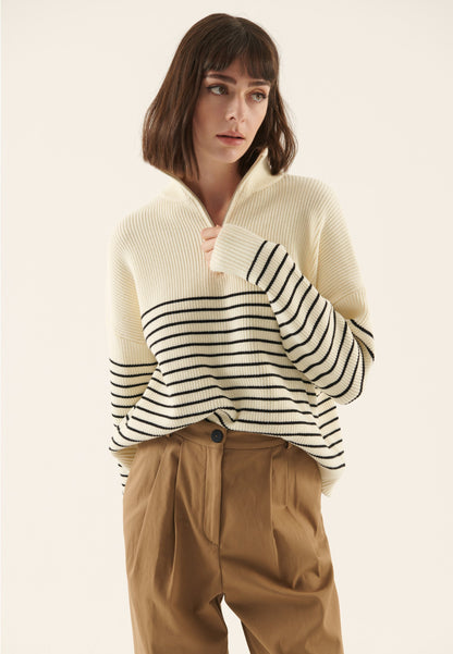 Anna Field Jumper - White/black