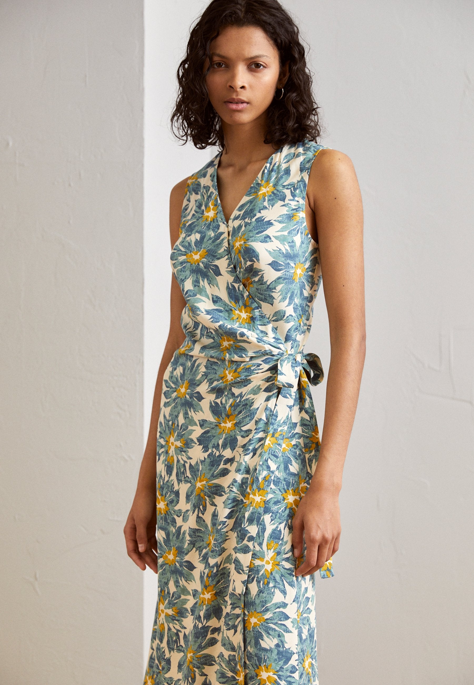 Anna Field Woven Wrap Dress - Day Dress - Multi/Green